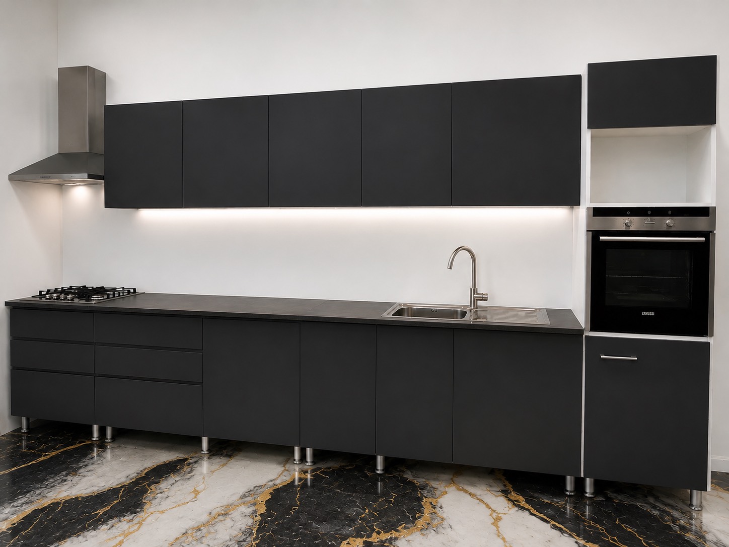 Premium Küche von NOVA HOME – Matte Black